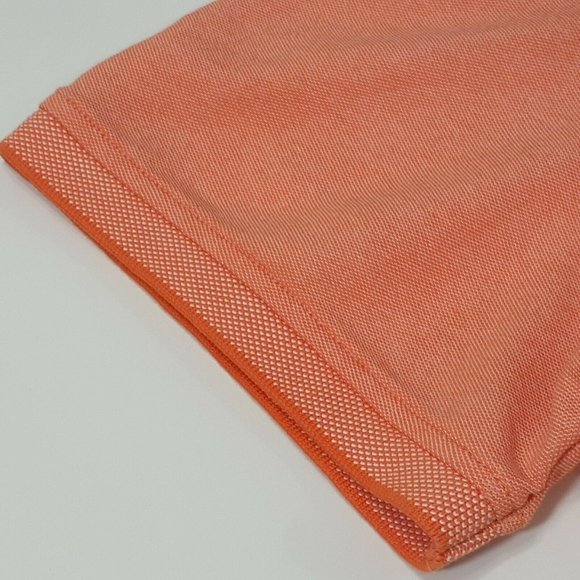 Izod Men's Orange Collared Natural Stretch Short Sleeve Polo Shirt Size L - Picture 6 of 11